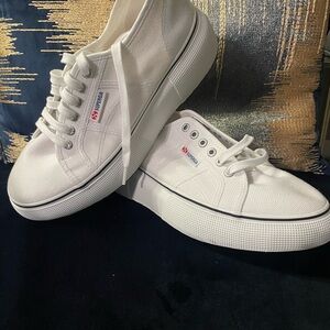 Superga White Canvas Sneakers